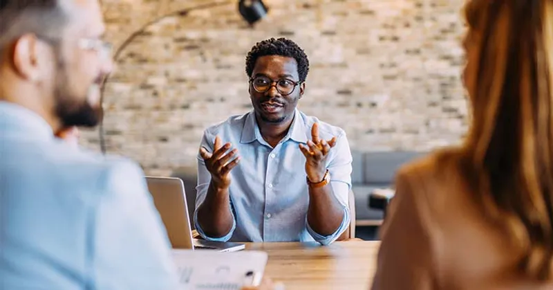 Mediator talking to co-parents