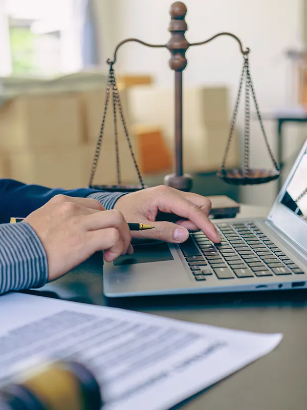 Lawyer working on laptop m-auto