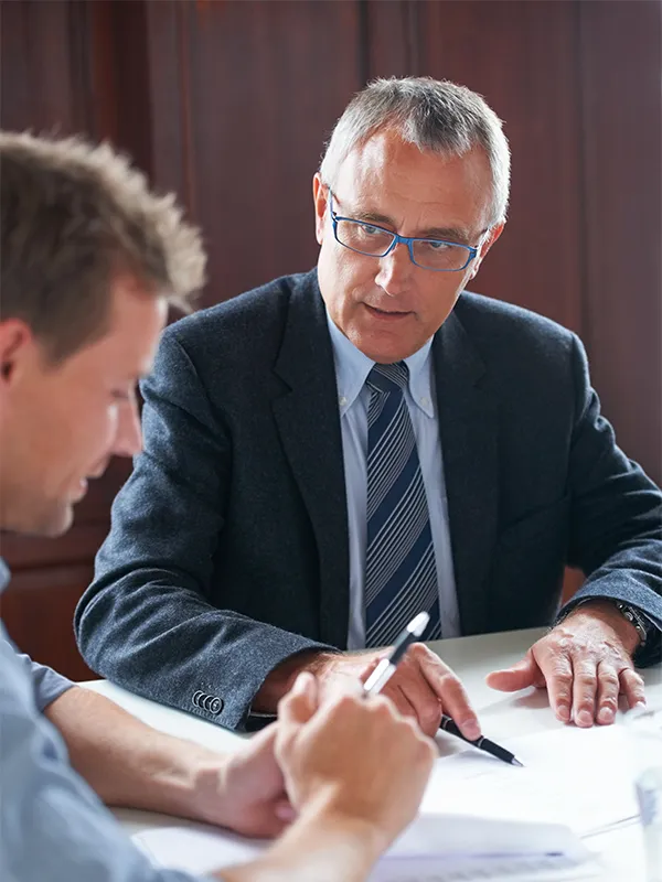 Lawyer working on laptop